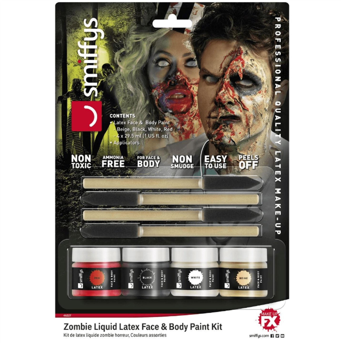 Smiffy's Make Up FX Zombie Liquid Latex Kit