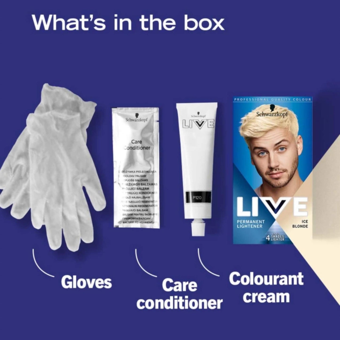 Schwarzkopf Live Permanent Hair Colour for Men - Ice blonde 00B