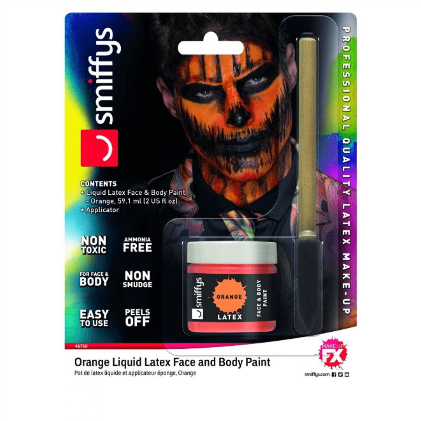 Smiffy's Make Up FX Liquid Latex Kit - Orange