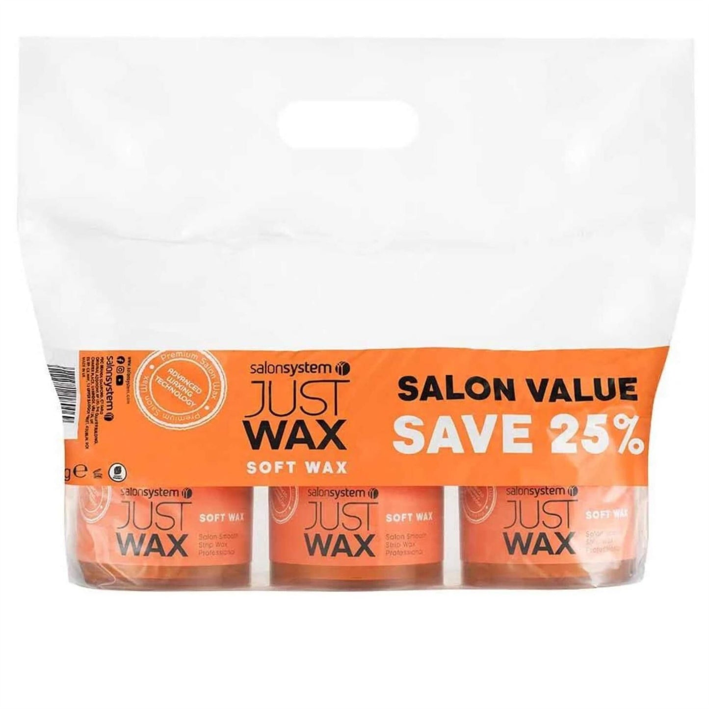 Just Wax Soft Wax - 3 x 450g