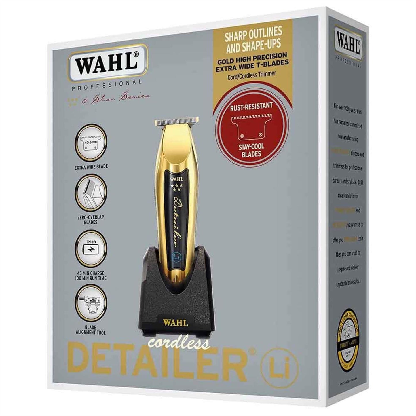 Wahl 5 Star Cordless Detailer Li Hair Trimmer - Gold
