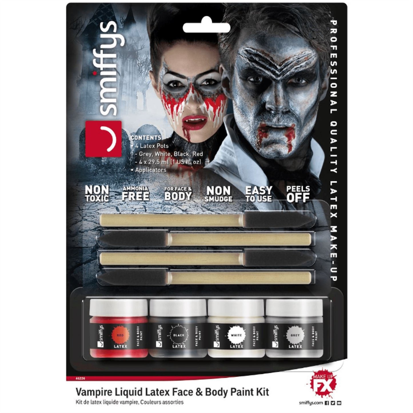 Smiffy's Make Up FX Vampire Liquid Latex Kit