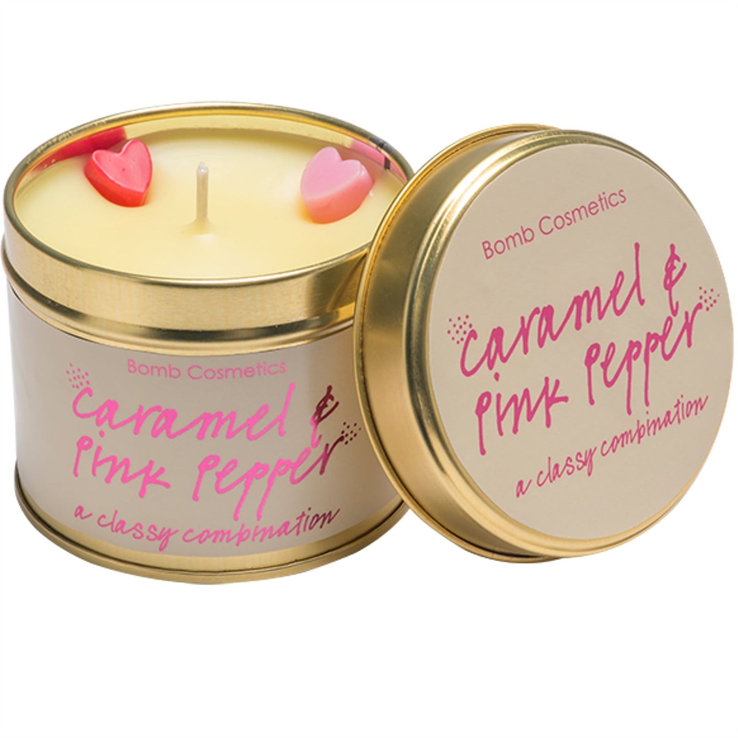 Bomb Cosmetics Tin Candle - Caramel & Pink Pepper