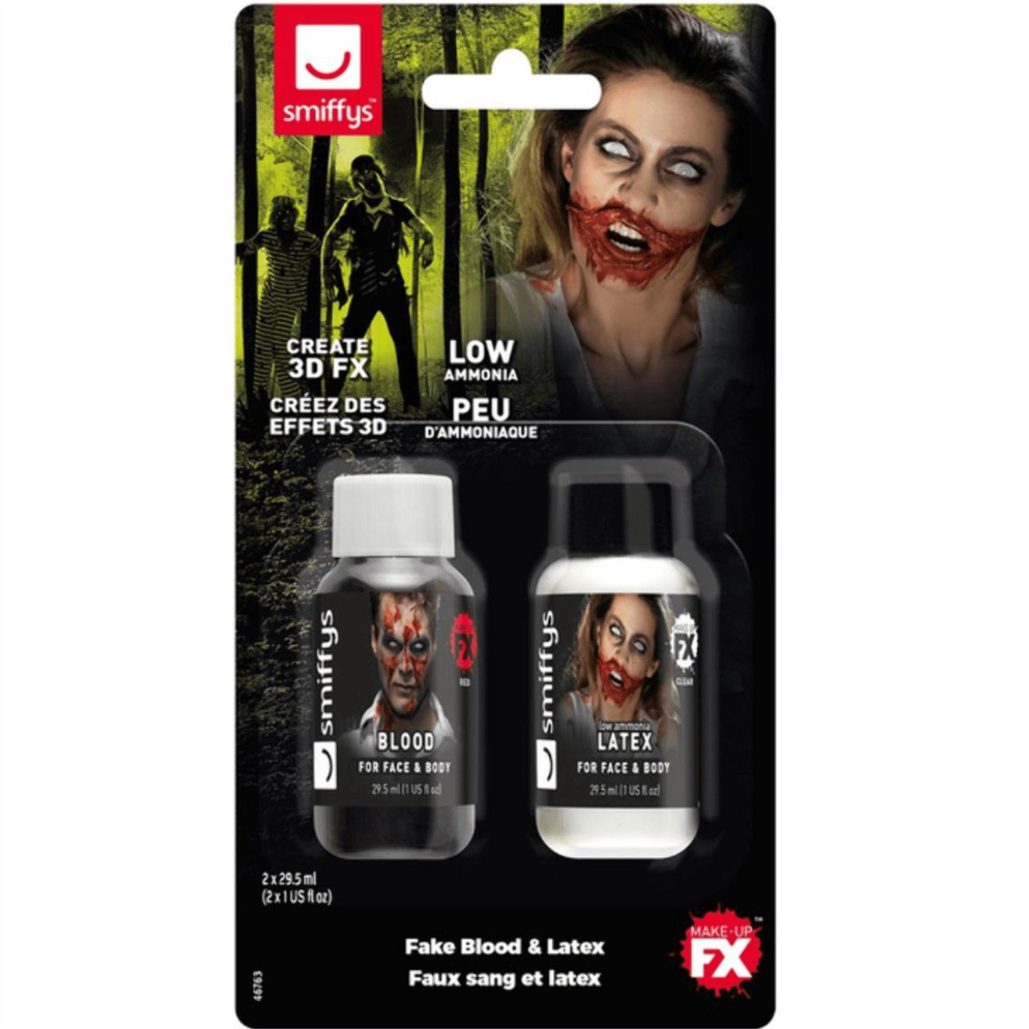 Smiffy's Make Up FX Fake Blood & Latex Kit