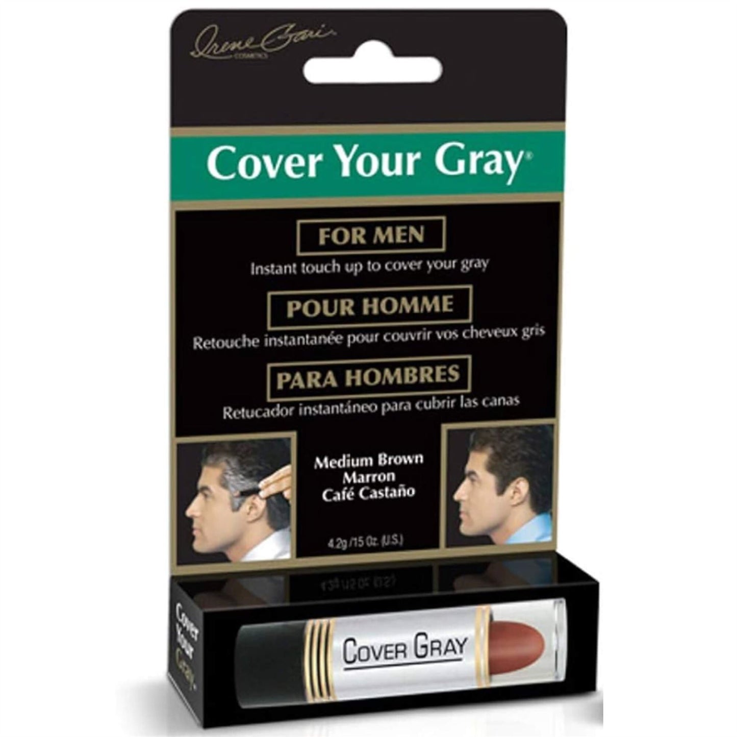 Irene Gari Cover Your Gray Mens Cover Up Stick