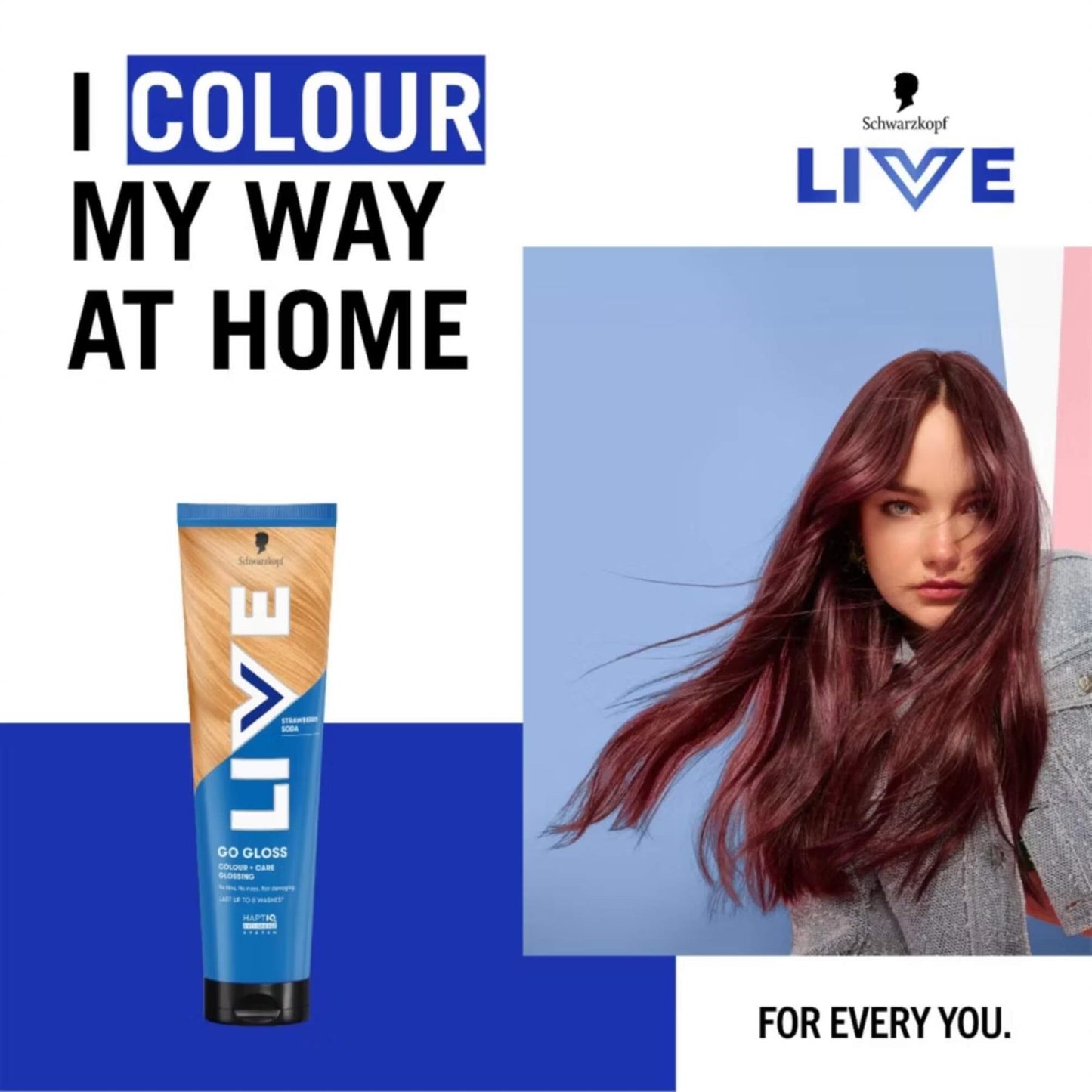 Schwarzkopf LIVE Go Gloss Strawberry Soda Colour & Shine Hair Gloss 150ml