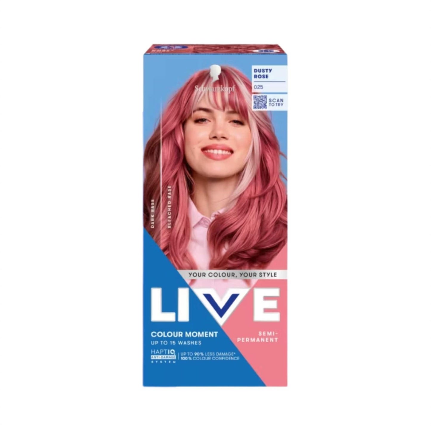 Schwarzkopf LIVE Colour Moment 025 Dusty Rose Semi-Permanent Hair Dye