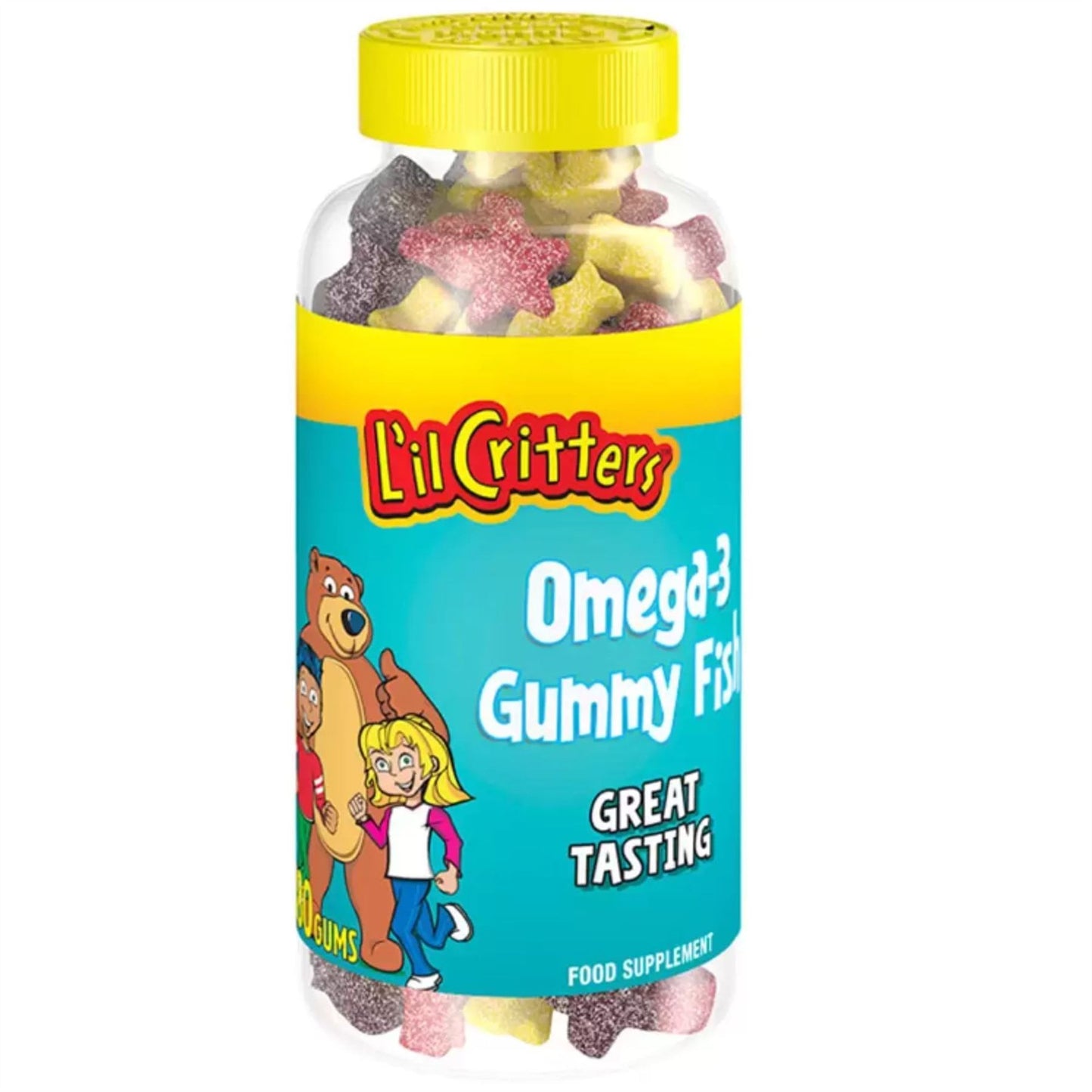 L'il Critters Omega 3 Gummy Fish Kids Food Supplement - 180 Pack