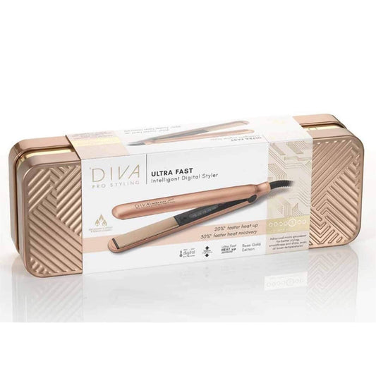 Diva Professional Ultra Fast Intelligent Digital Hair Straightener - Rose Gold