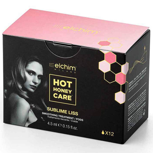 Elchim Hot Honey Care Sublime Liss Smoothing Hair Treatment Pods - 12 Pack