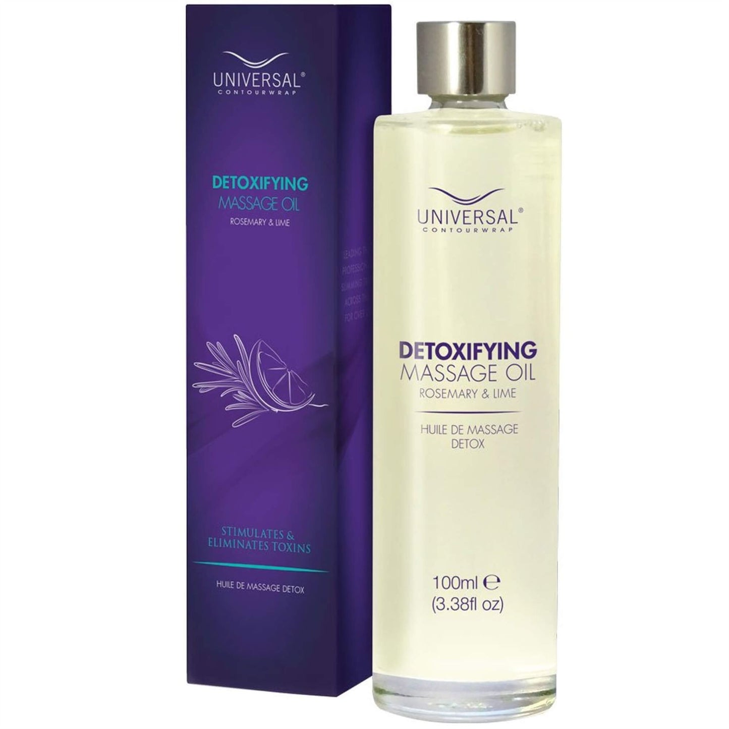 Universal Contour Wrap Detox Massage Oil - Rosemary & Lime - 100ml