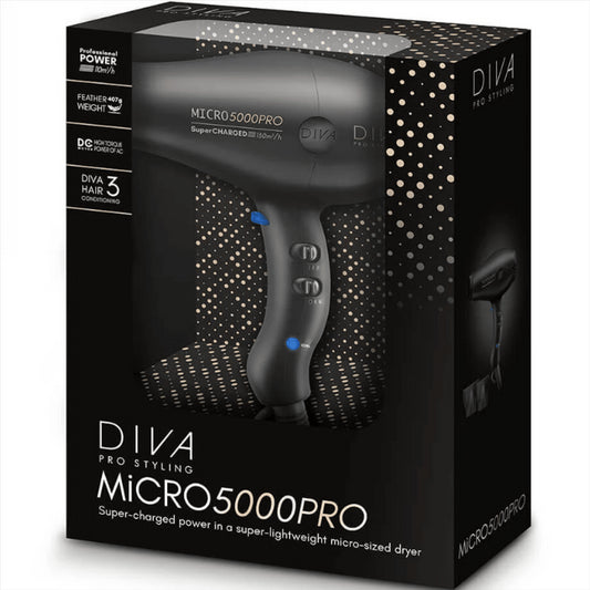 Diva Professional Micro 5000 Mini Hair Dryer