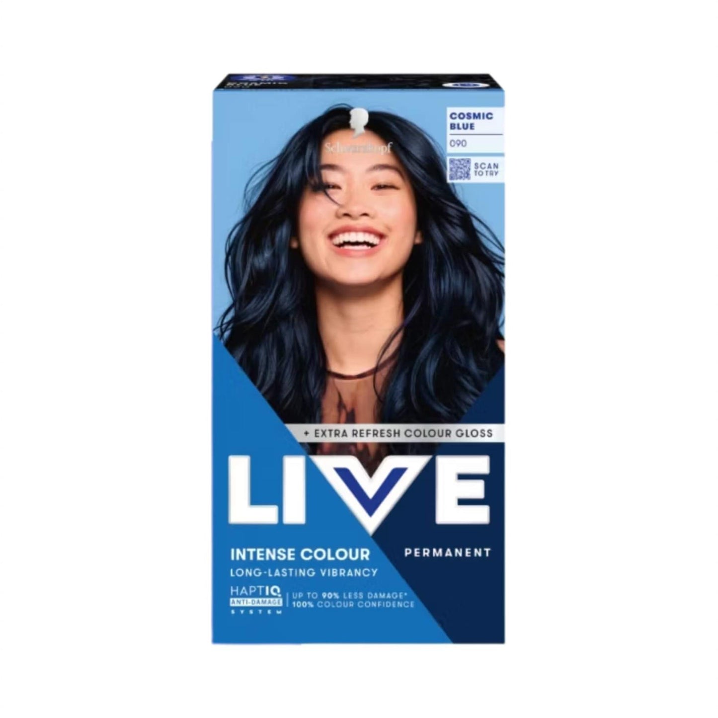 Schwarzkopf LIVE Intense Colour 090 Cosmic Blue Permanent Hair Dye