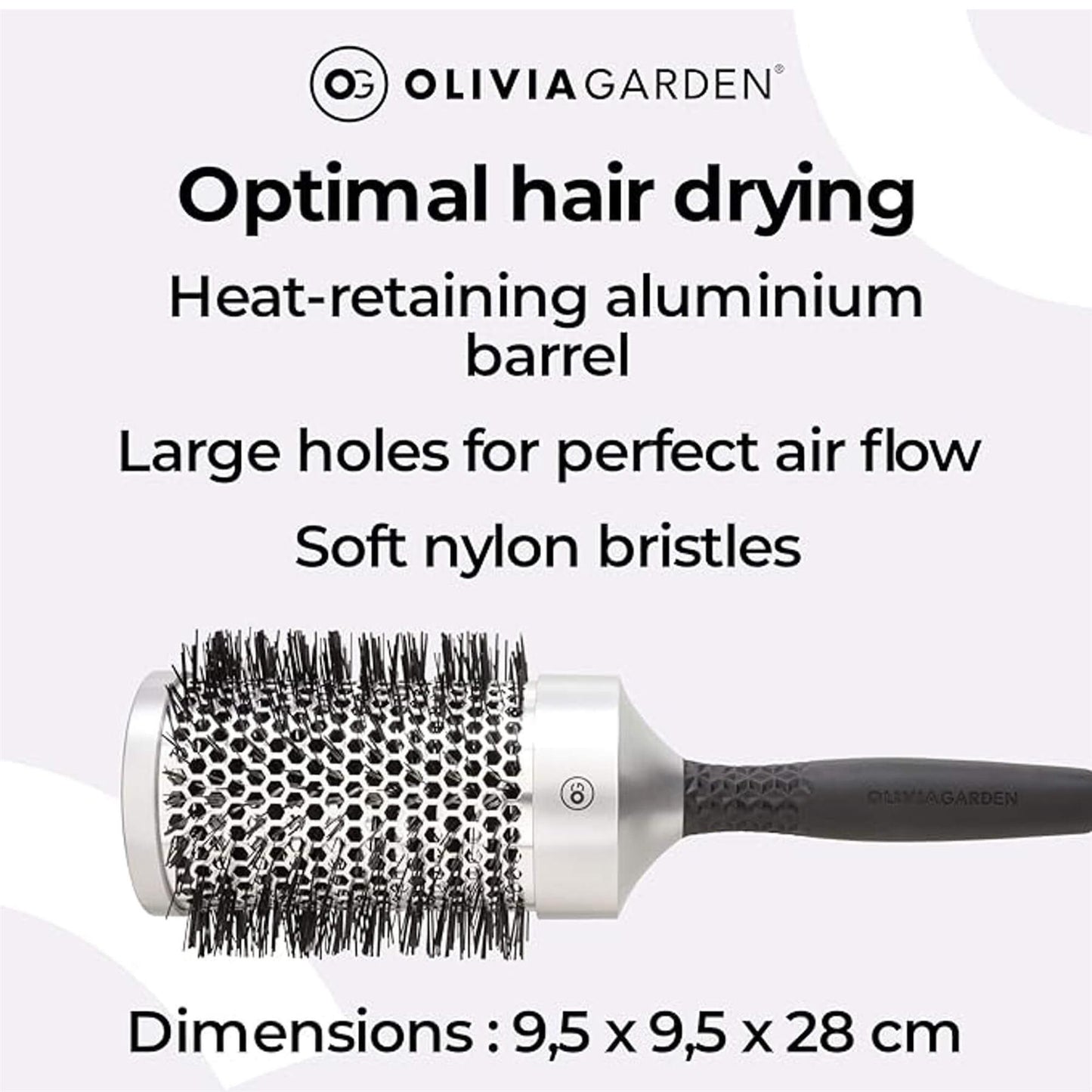 Olivia Garden Essential Blowout Brush - Classic Silver