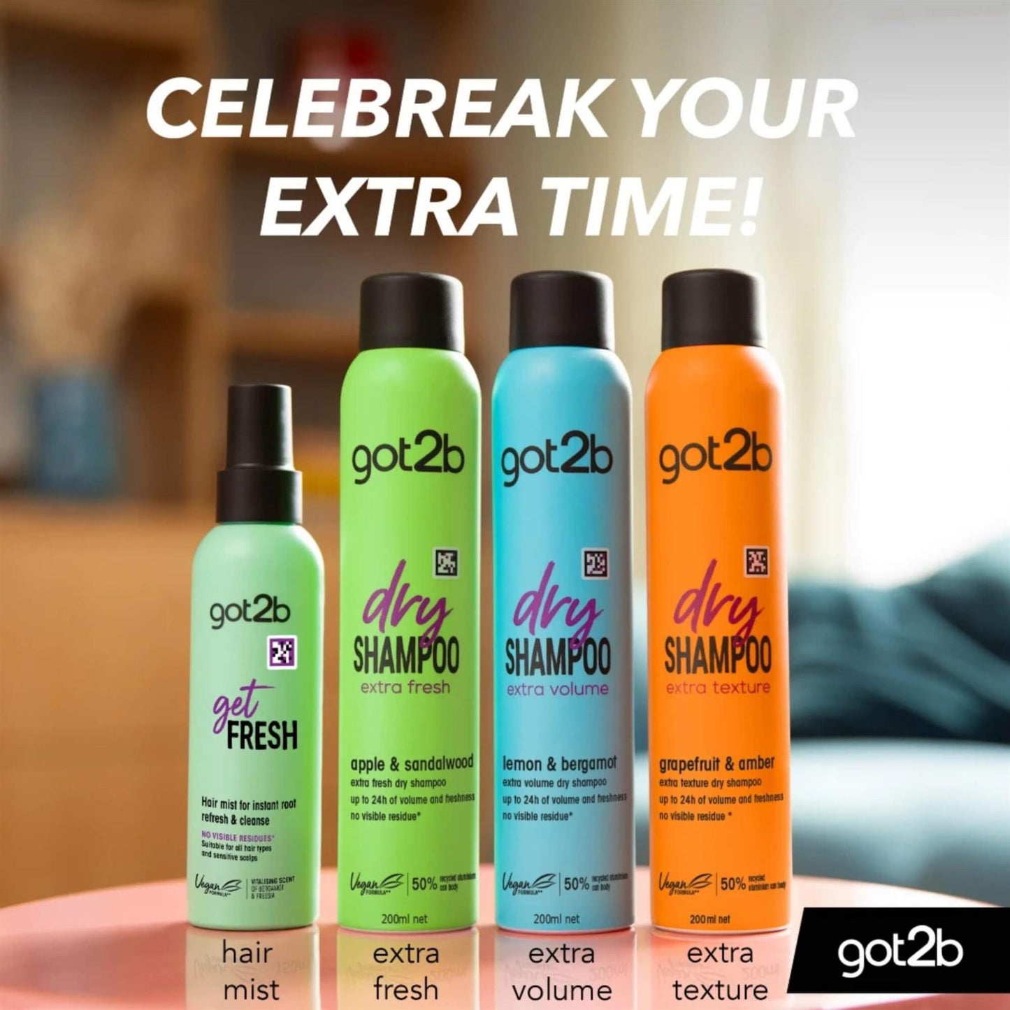 got2b Get Fresh Dry Shampoo Hair Mist 150ml