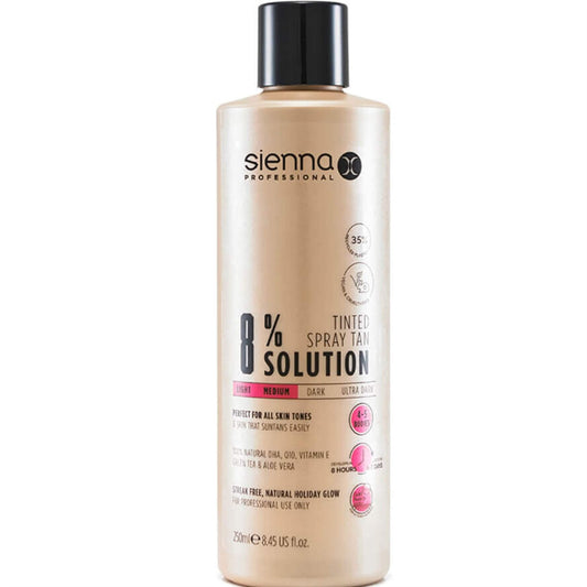 Sienna X Professional Tinted Spray Tan 8% Solution - Light / Medium