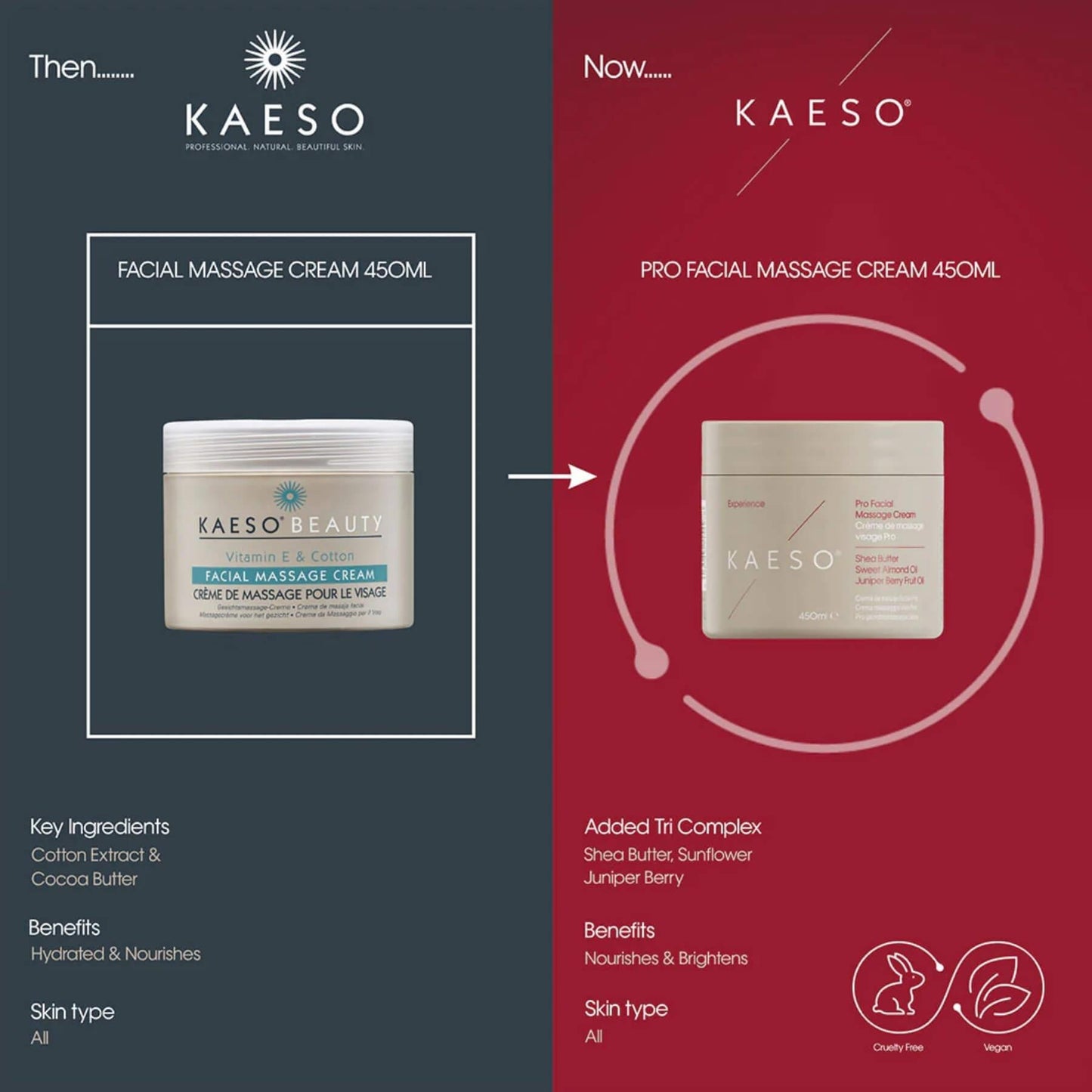 Kaeso Pro Facial Massage Cream - 450ml
