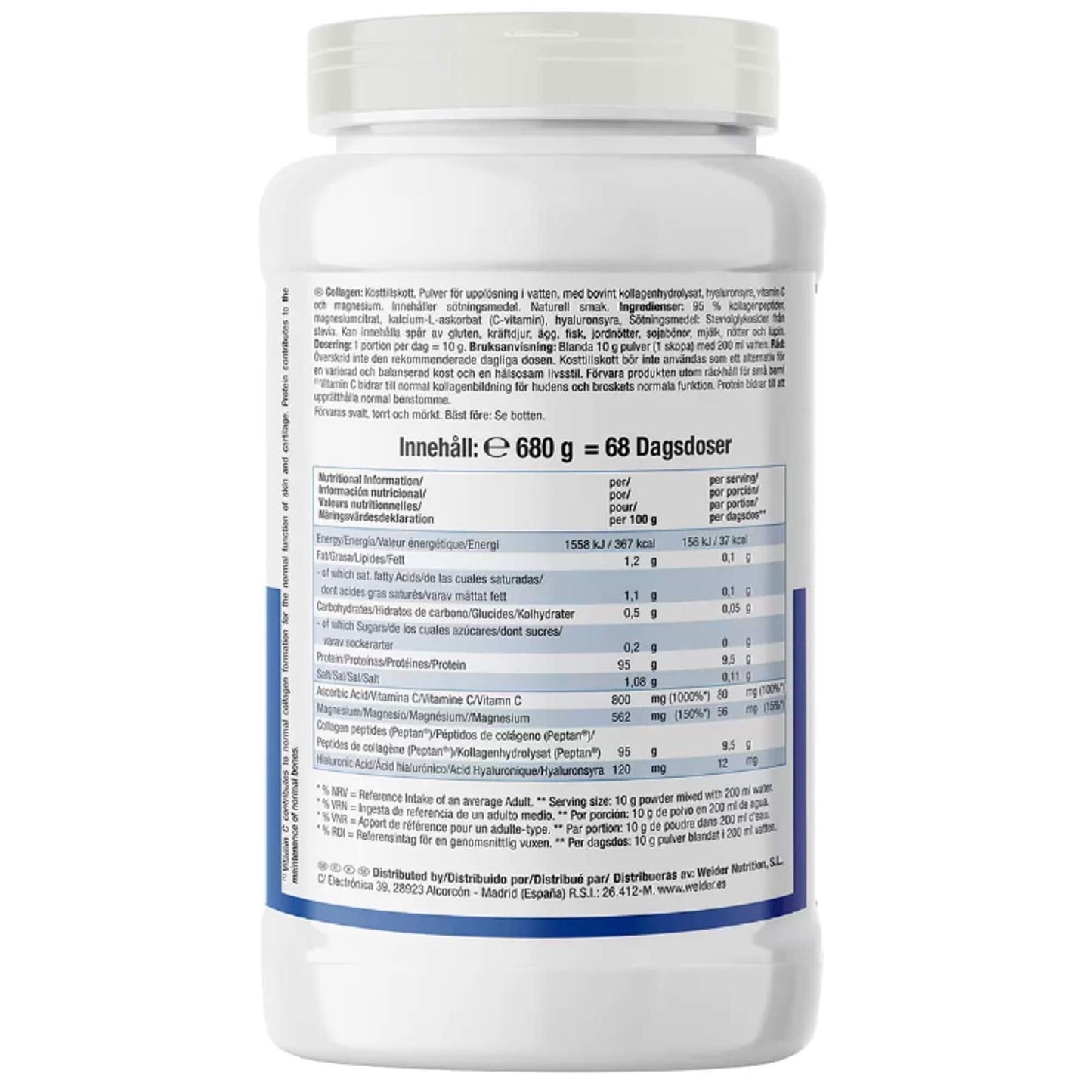 Weider Collagen Peptides Powder - 680g