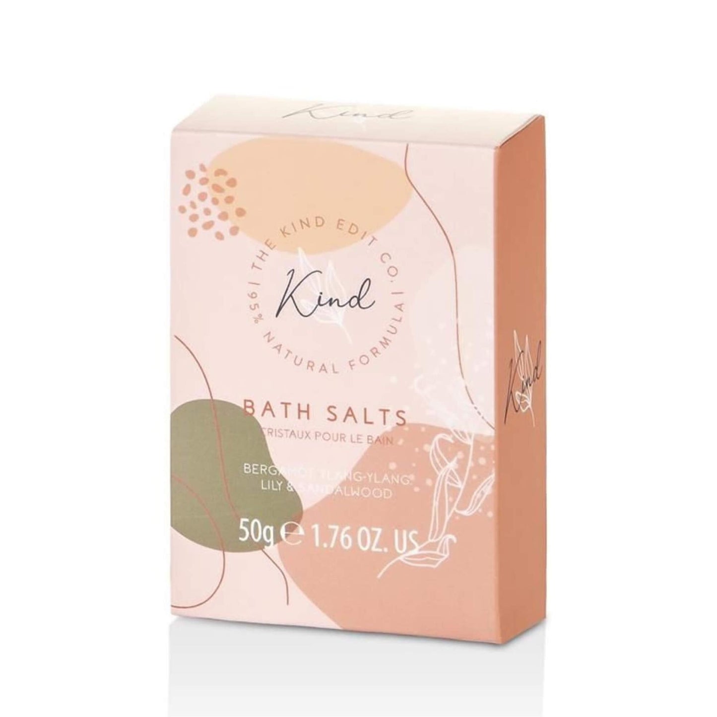 The Kind Edit Co Kind Cosmetic Bag Set - 100ml Body Wash / 100ml Body Lotion / 50g Bath Salts / Cosmetic Bag
