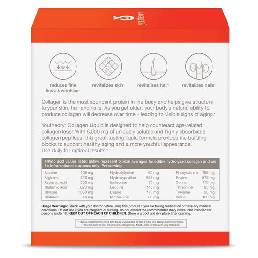 Youtheory Berry Flavour Collagen Liquid - 30 Pack