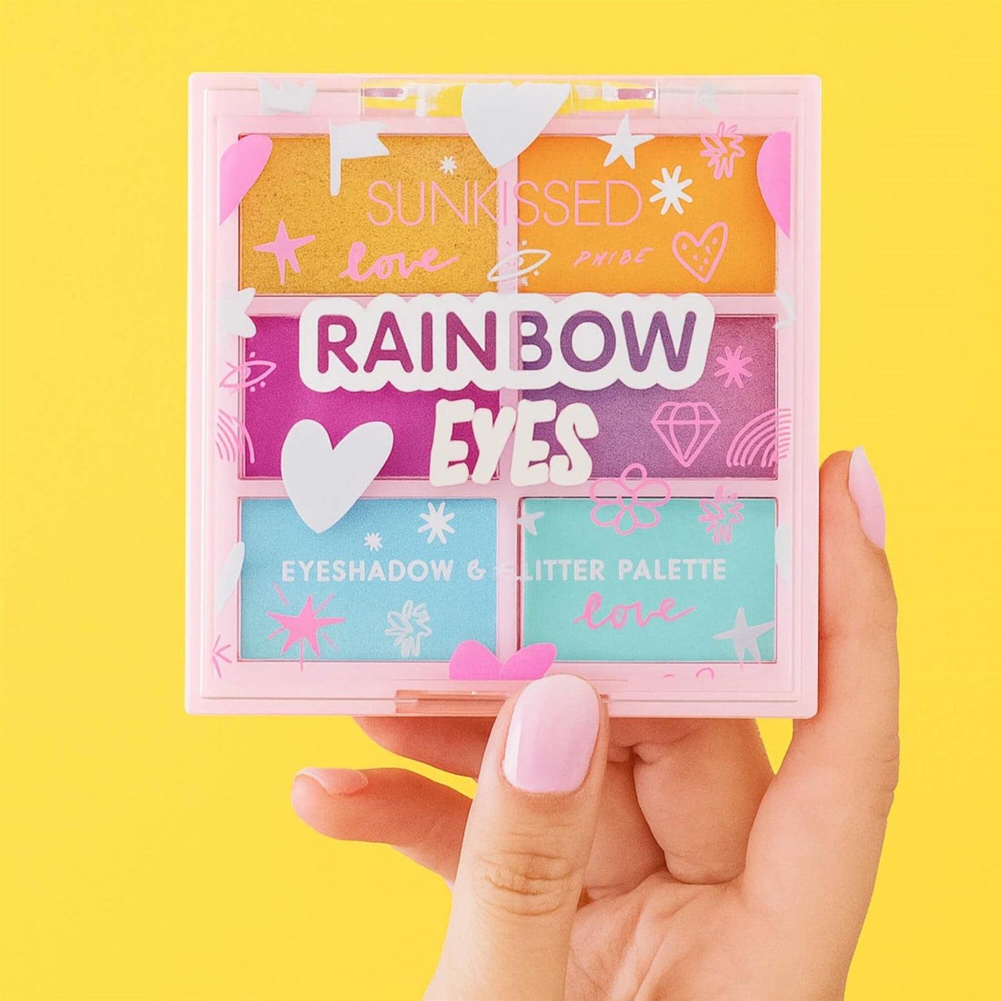 Sunkissed Eye Shadow And Glitter Palette - Rainbow Eyes