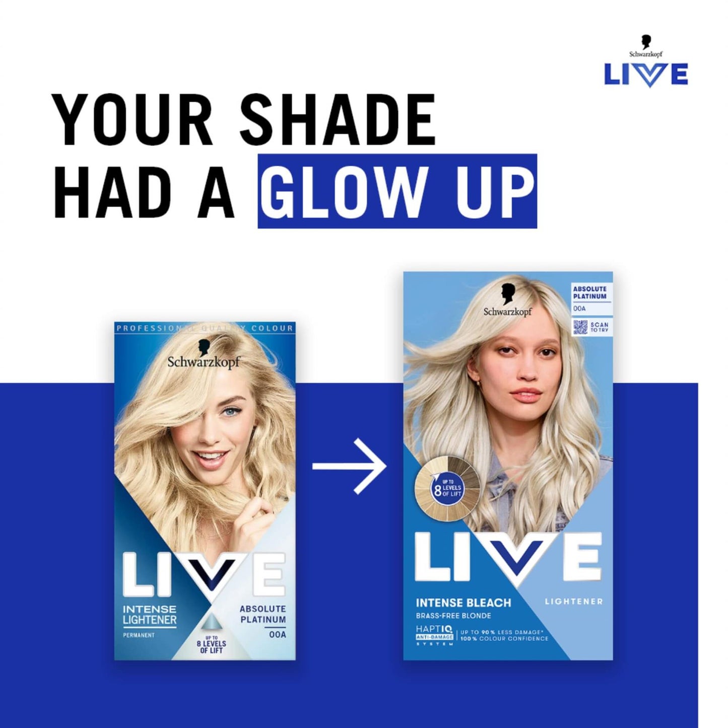 Schwarzkopf LIVE Intense Bleach 00A Absolute Platinum Hair Lightener