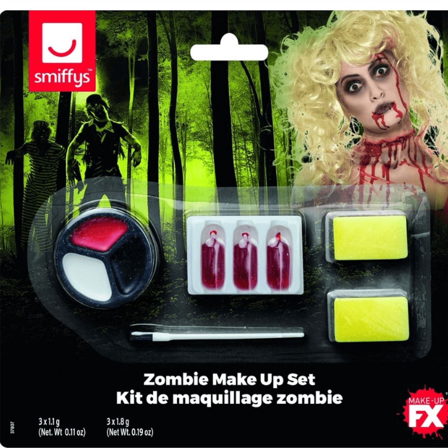 Smiffy's Make Up FX Zombie Face Paint Kit