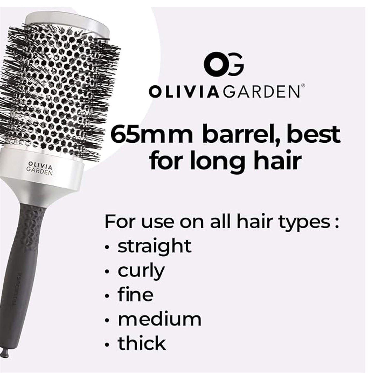 Olivia Garden Essential Blowout Brush - Classic Silver
