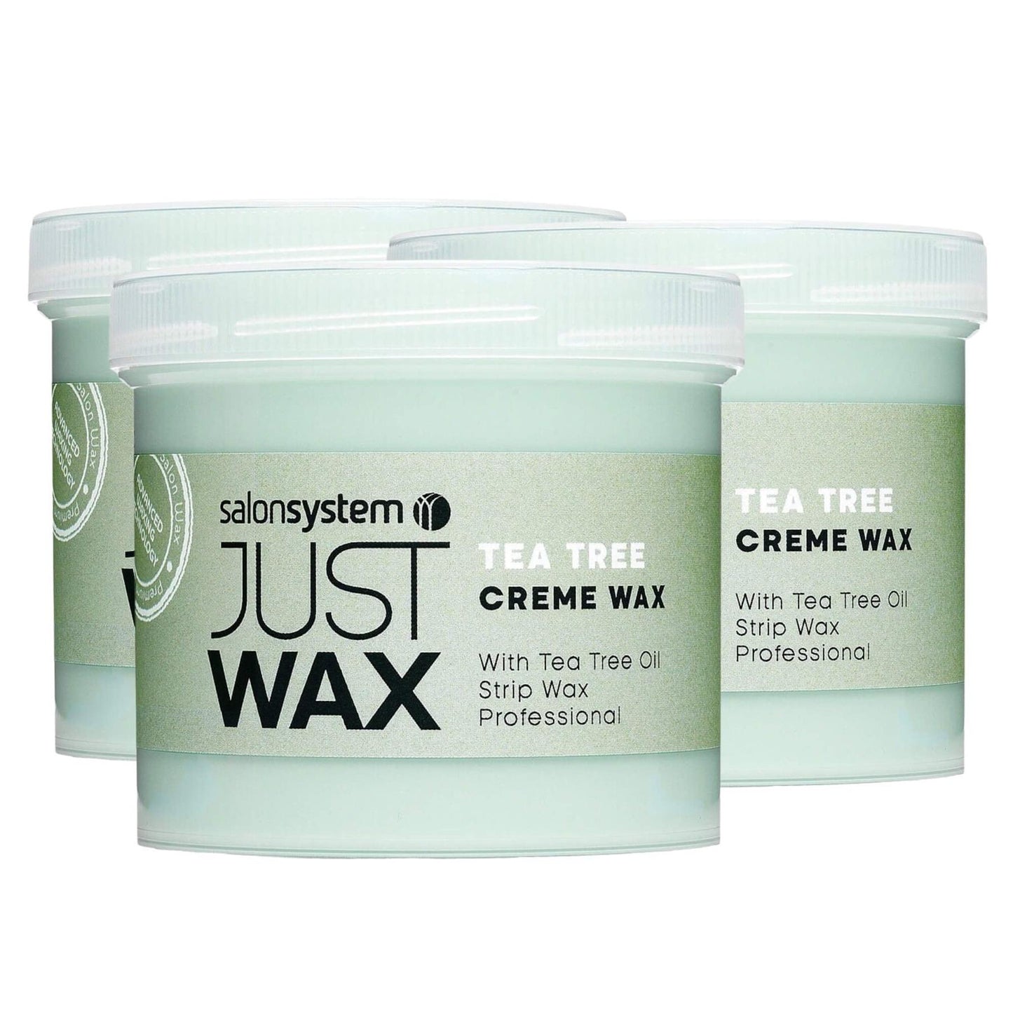 Just Wax Creme Wax - Tea Tree - 3 x 450g