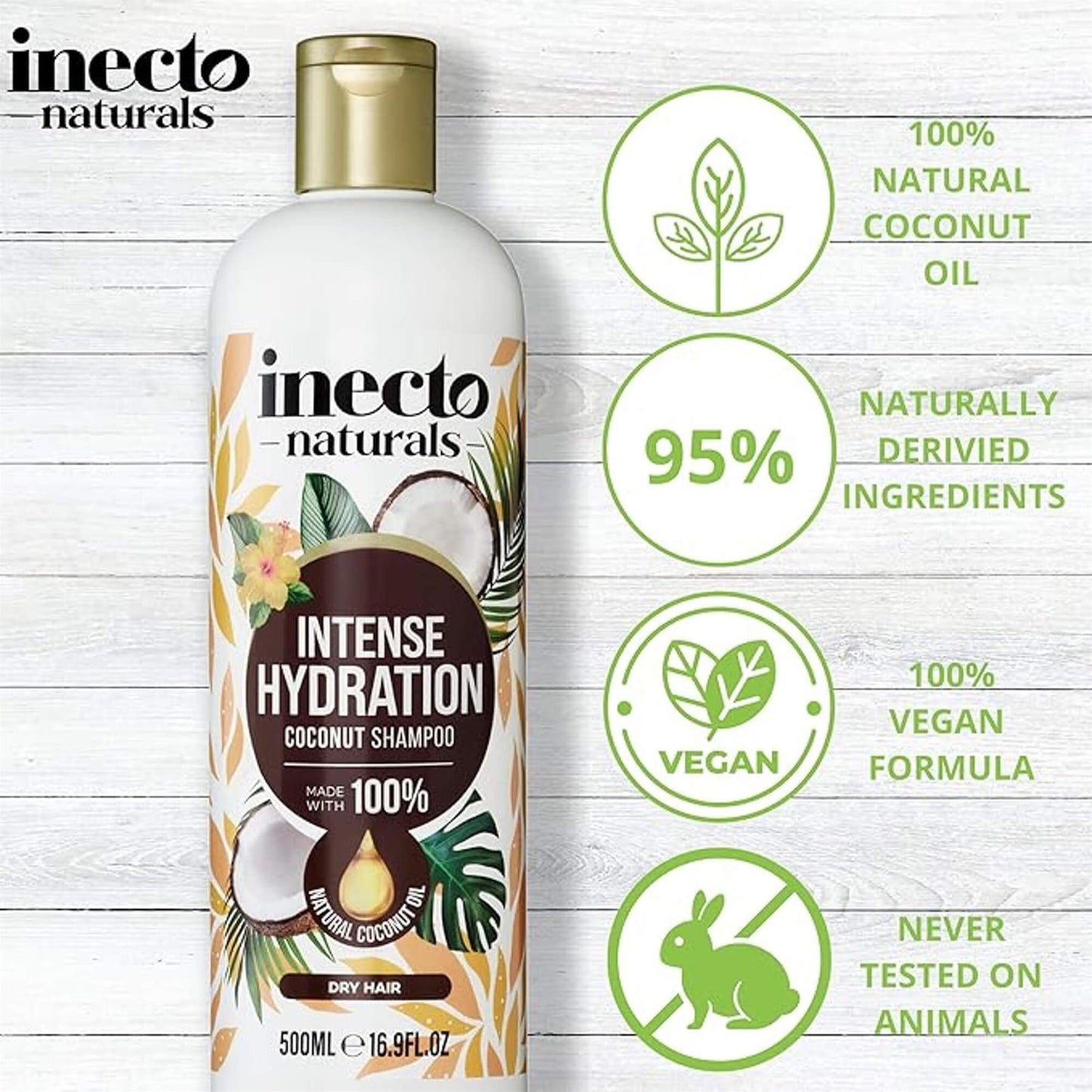 Inecto Naturals Intense Hydration Coconut Shampoo - 500ml
