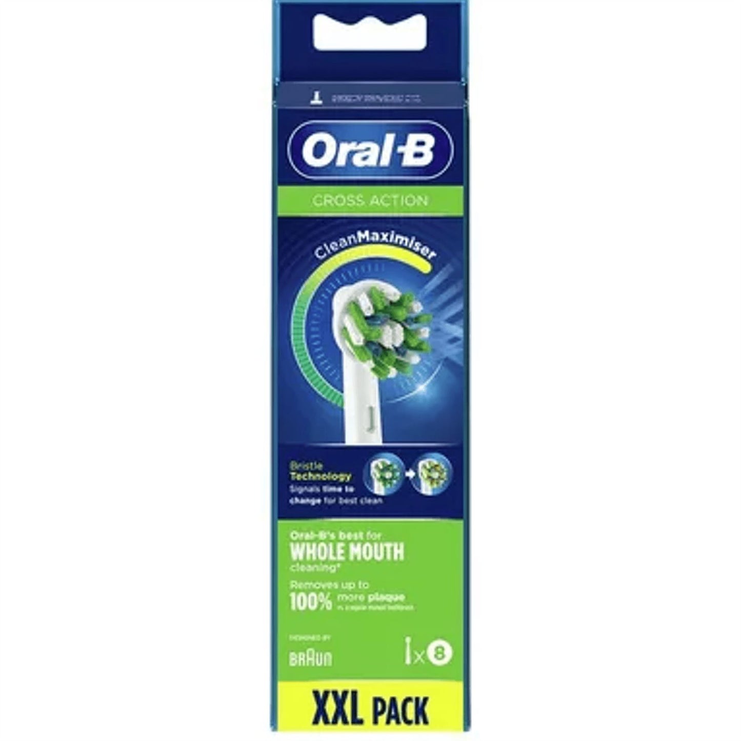 Braun Oral B Cross Action Electric Toothbrush Heads - 8 Pack