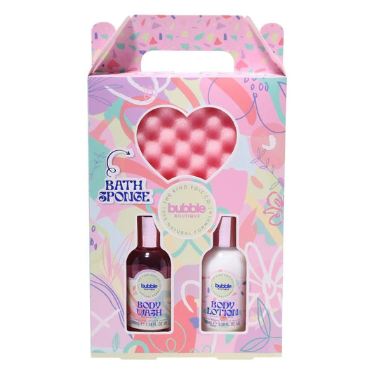 The Kind Edit Co Bubble Boutique. Lather & Soak - 100ml Body Wash / 100ml Body Lotion / Sponge