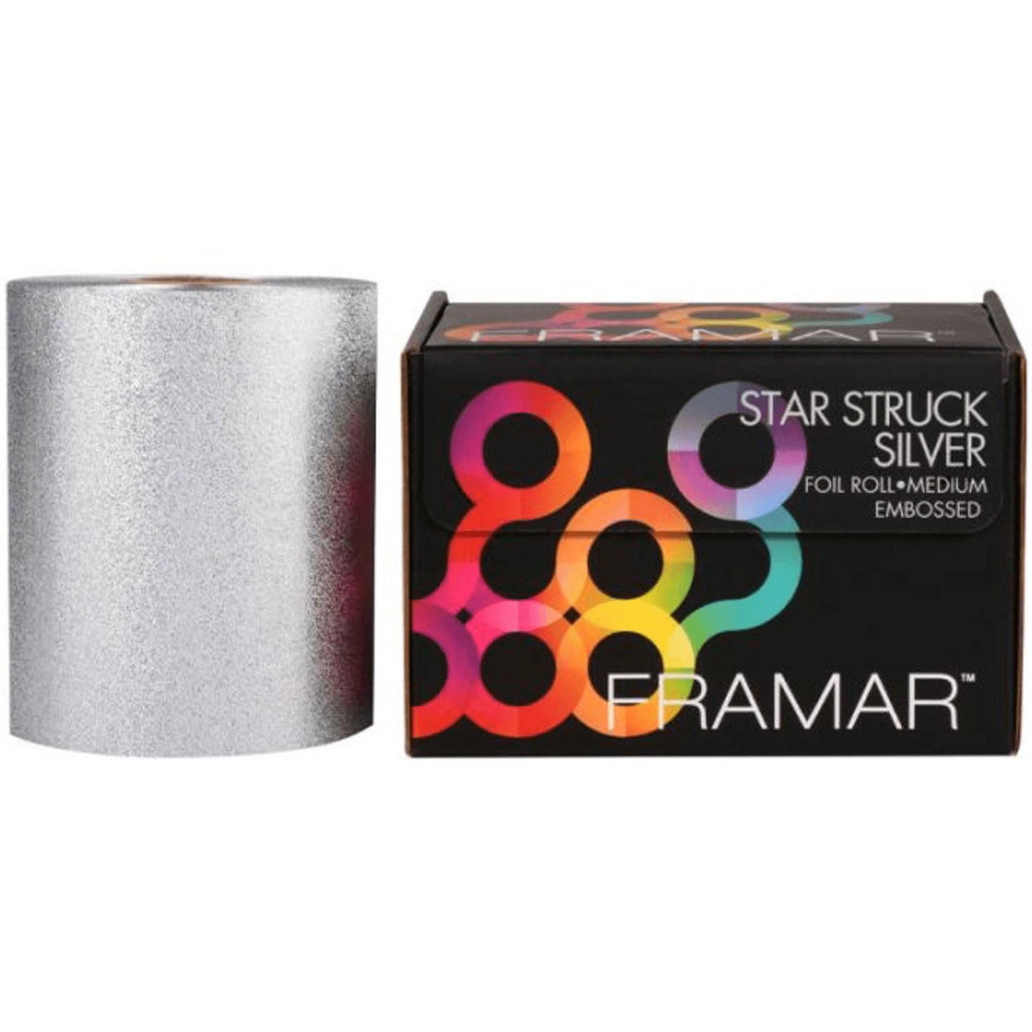 Framar Star Struck Silver Foil Roll - Medium Embossed - 5 x 320 Inches