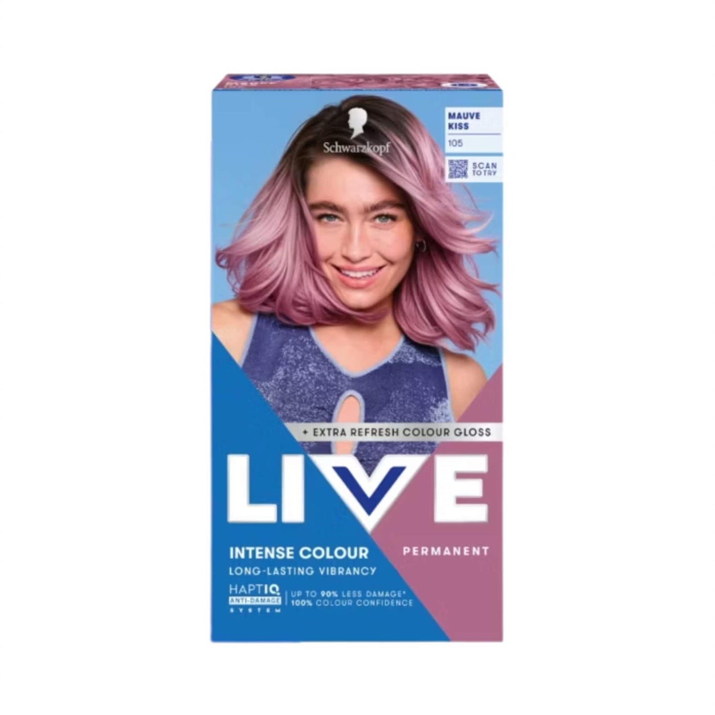 Schwarzkopf LIVE Intense Colour 105 Mauve Kiss Permanent Hair Dye