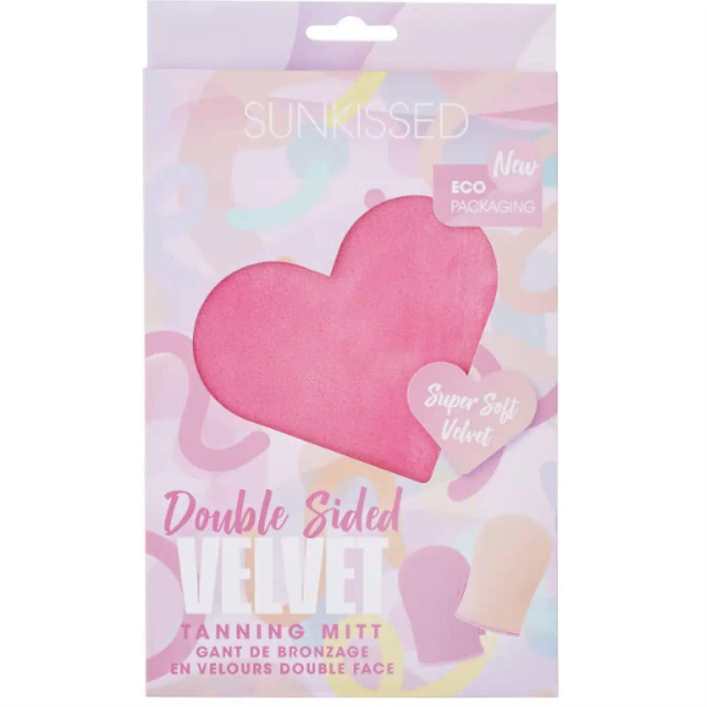 Sunkissed Double Sided Velvet Tanning Mitt - Pink Purple