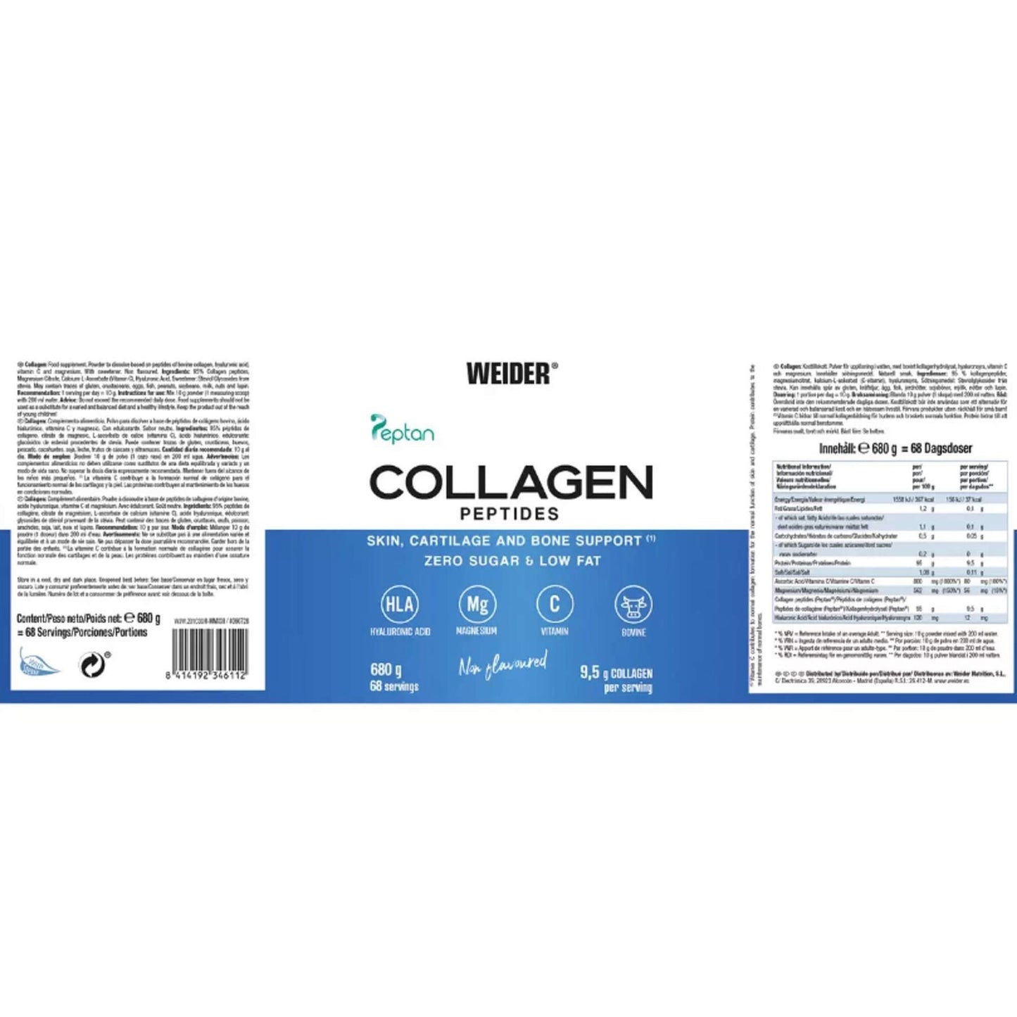 Weider Collagen Peptides Powder - 680g