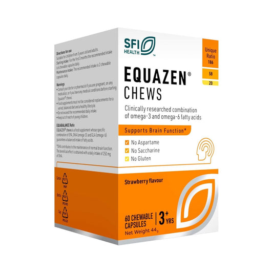 Equazen Chewable Capsules - Omega 3 & Omega 6 Supplement - Strawberry Flavoured