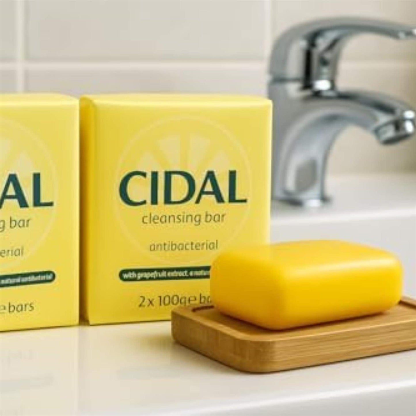 Cidal Antibacterial Cleansing Bar (Twin Pack) 2 x 100g