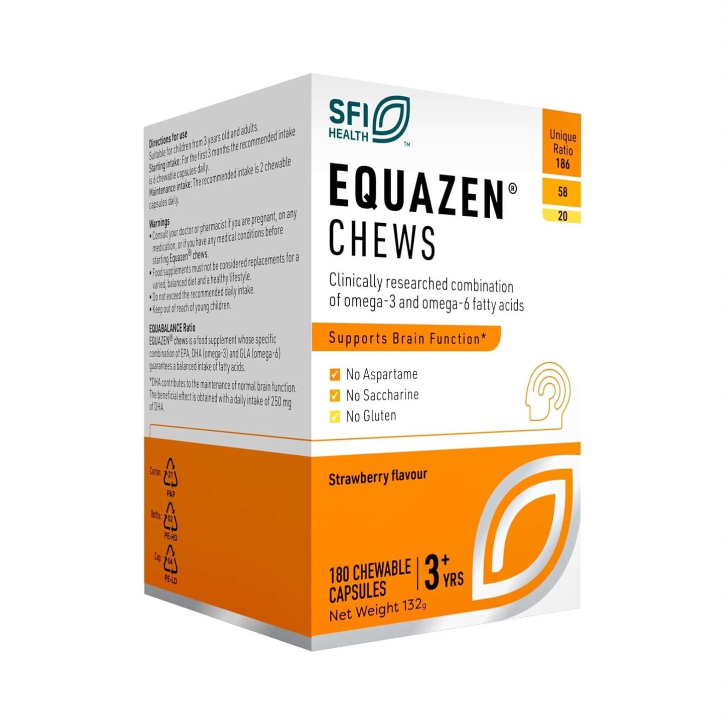 Equazen Chewable Capsules - Omega 3 & Omega 6 Supplement - Strawberry Flavoured
