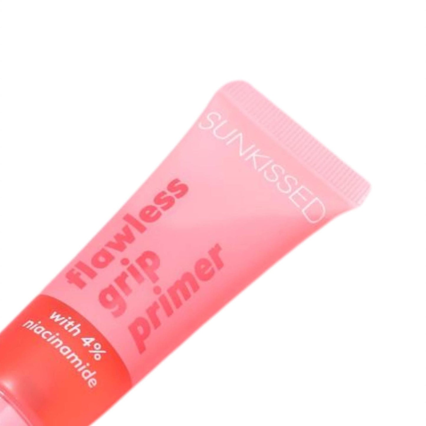 Sunkissed Flawless Grip Primer with 4% niacinamide in pink packaging for long-lasting makeup hold