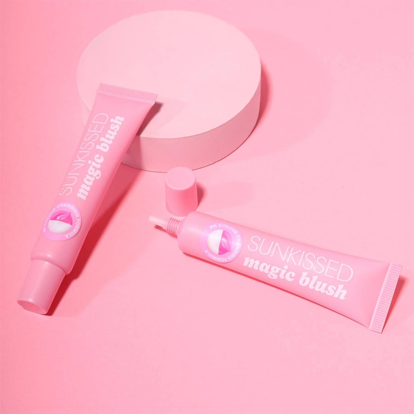 Sunkissed Magic Blush pH colour changing formula squeeze tubes with precision nozzle tip