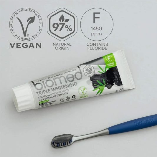 BIOMED Triple Whitening 97% Natural Toothpaste 100g