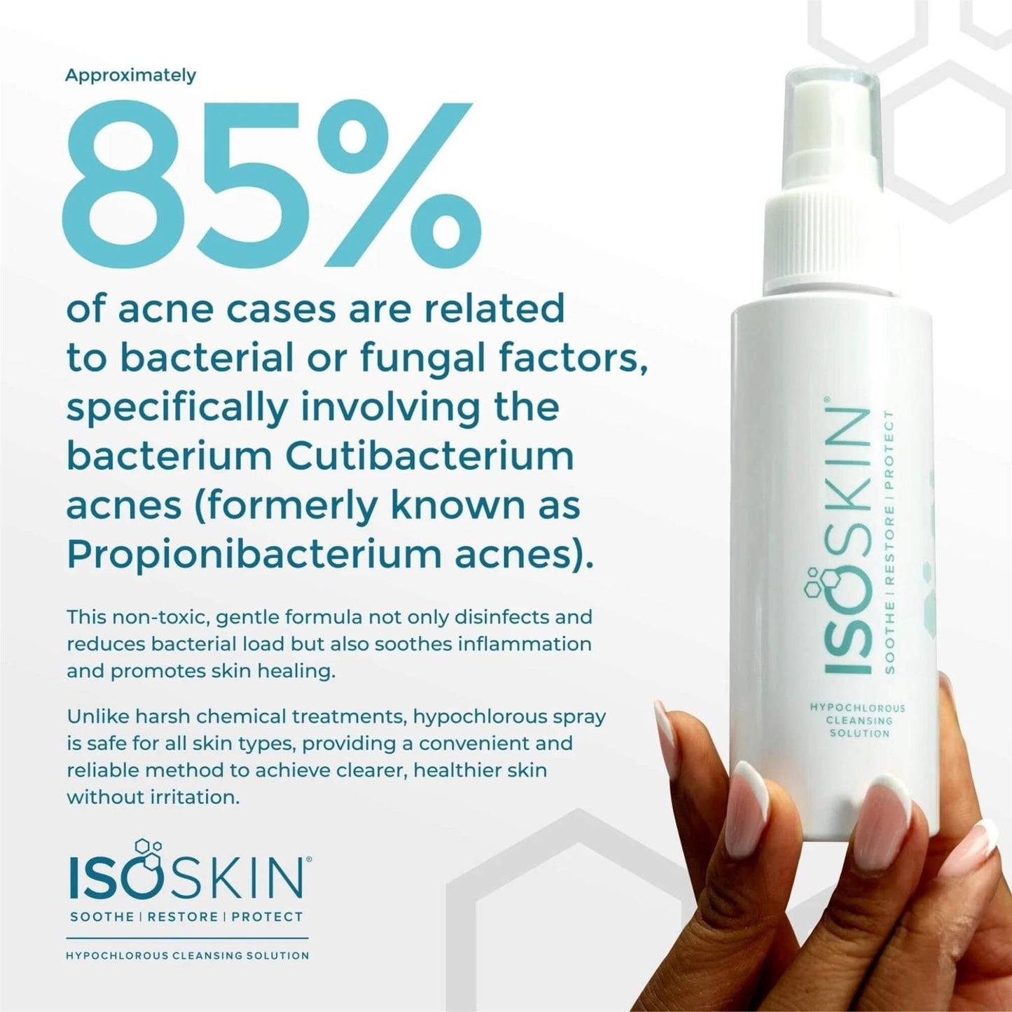 ISOSKIN Hypochlorous Acid Cleansing Solution Spray - 525ml