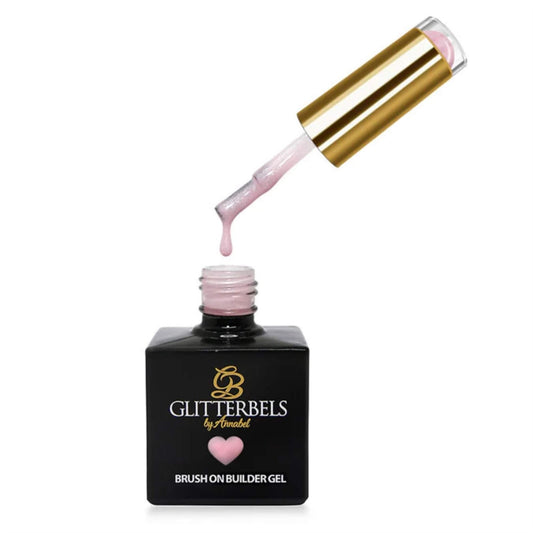 Glitterbels Brush On Builder Gel 17ml - Pink Shimmer