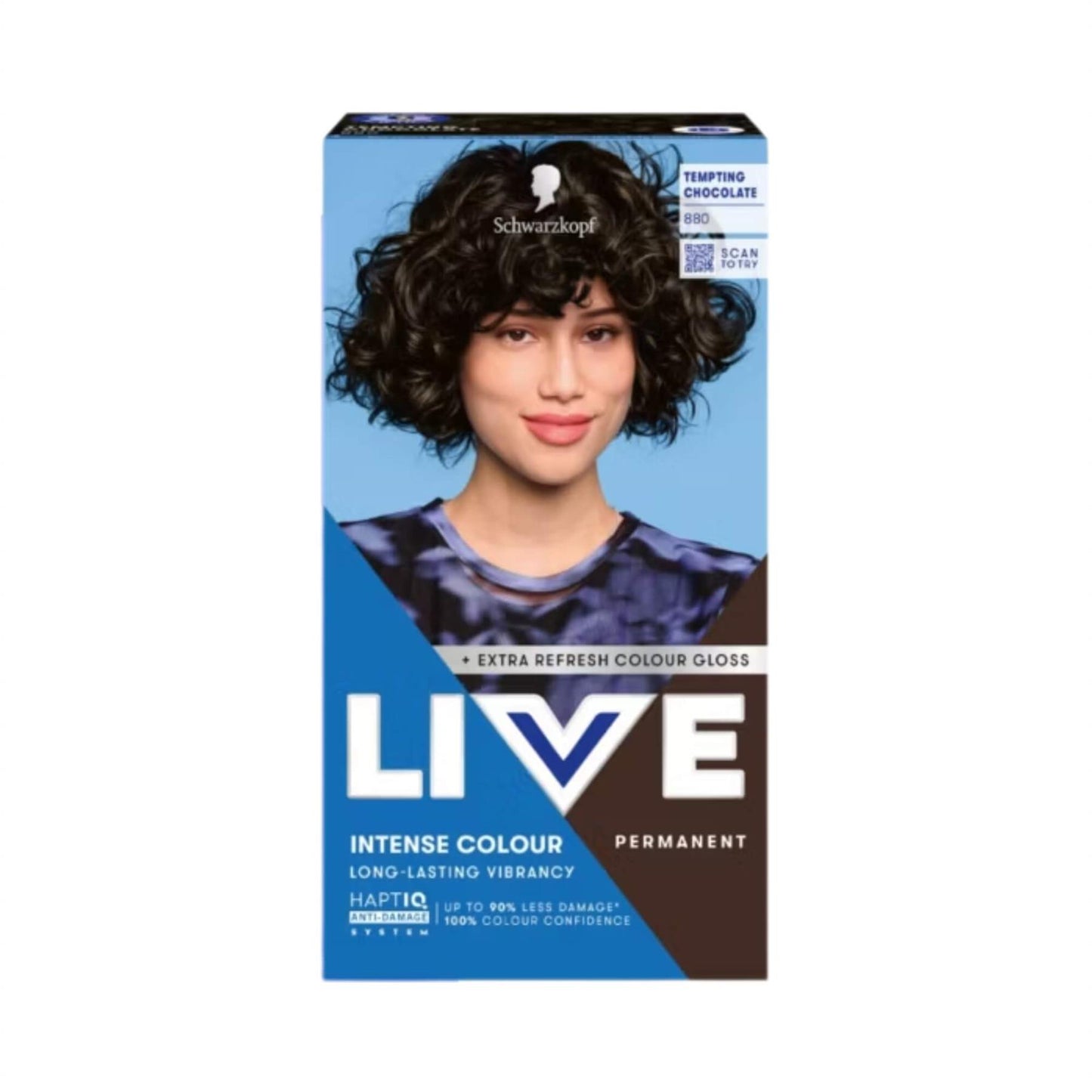 Schwarzkopf LIVE Intense Colour 880 Tempting Chocolate Permanent Hair Dye