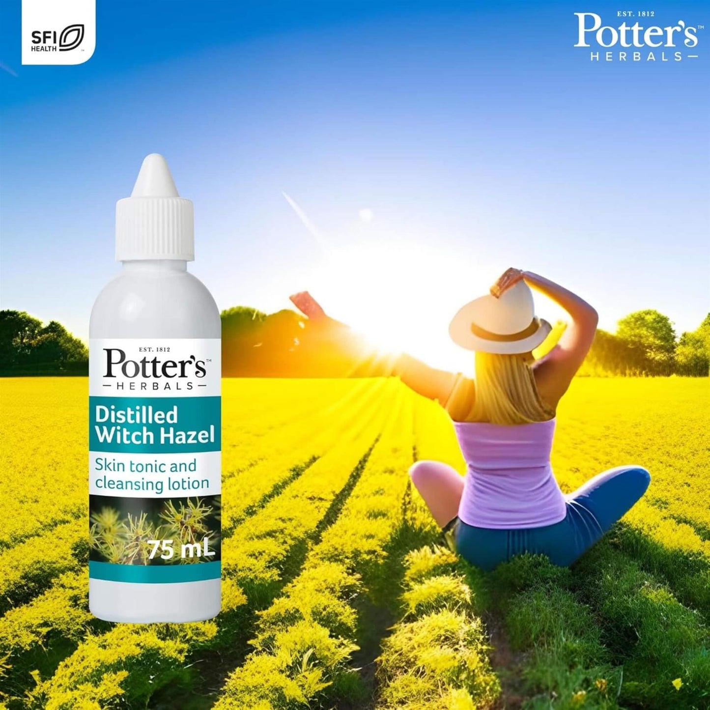 Potter's Herbals Distilled Witch Hazel 75ml