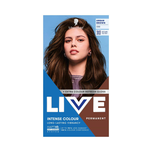 Schwarzkopf LIVE Intense Colour 088 Urban Brown Permanent Hair Dye