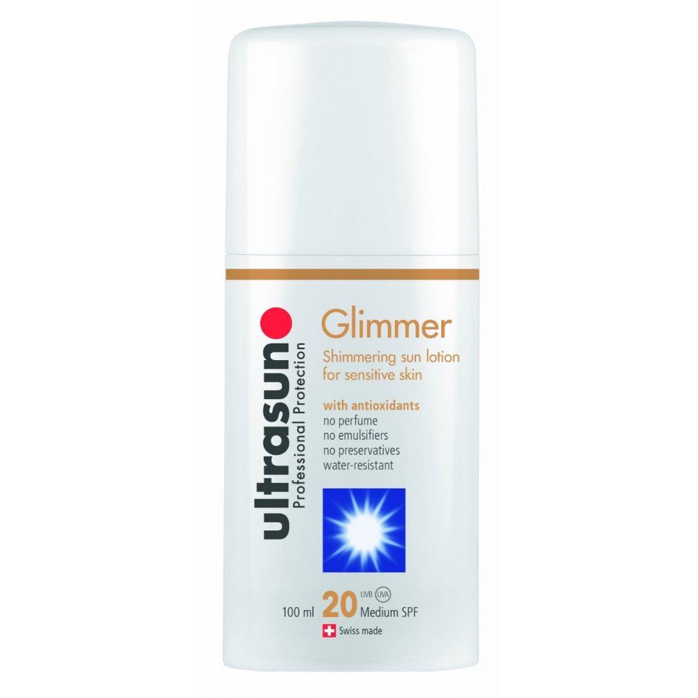 Ultrasun Sensitive Glimmer Formula Sun Protection SPF20 - 100ml