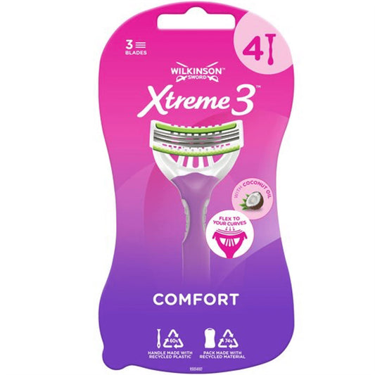 Wilkinson Sword Xtreme 3 Comfort Razor for Her - 4 Pack