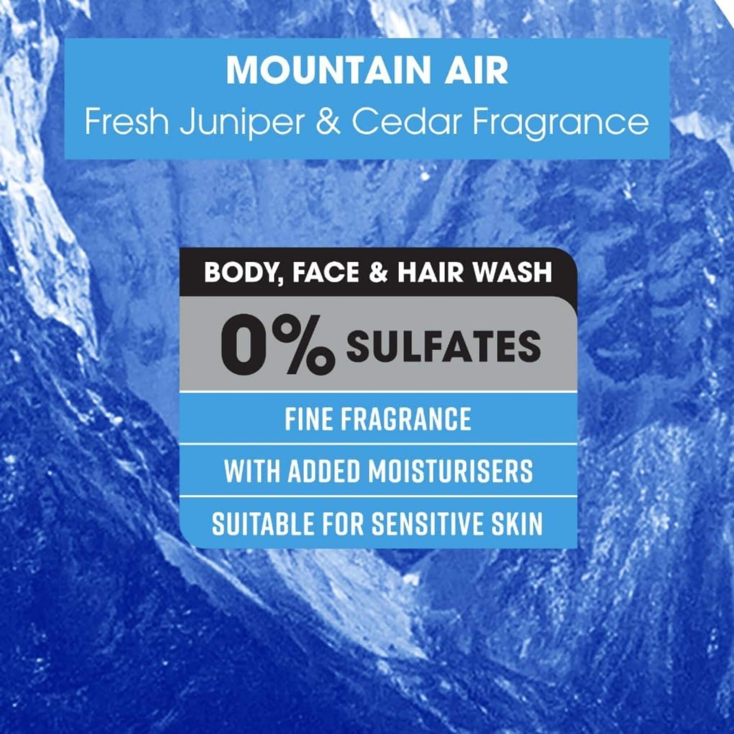 Soft & Gentle Mountain Air 3 in 1 Body, Face & Hair Wash for Men 400ml